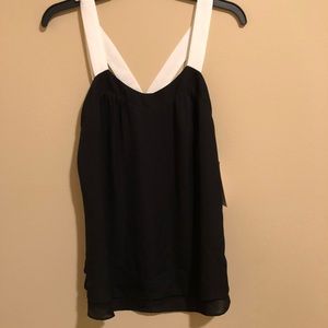 Black & white blouse